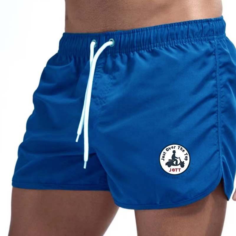 Herenmode, sneldrogende zwemshorts met print, strandpak met ademend trekkoord en zak