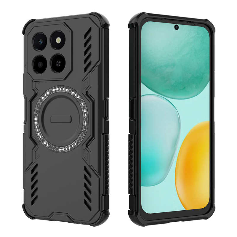 Breathable Heat Dissipation Magnetic Phone Case For Honor X6C X7C X8C Four Corner Shockproof TPU Frame Hard Plastic Back Cover