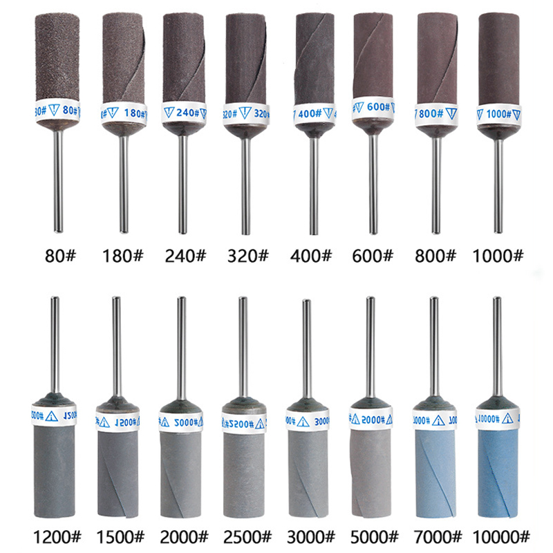 1-20 шт., 80-10000grit песчаной бумаги бар 2.35/3mm хвостовик цилиндр песчаная бумага стержень шлифовальные головки для ювелирных изделий изготовление вращающиеся инструменты