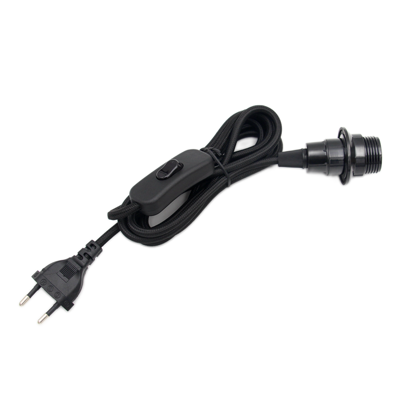 2M Tiêu Chuẩn EU Dây Điện Có Công Tắc E14 Bóng Đèn Giá Đỡ Đèn Ổ Cắm Cho Trang Trí Phòng Khách Đèn Đơn Giản Mặt Dây Chuyền đèn Dây Bộ Dụng Cụ