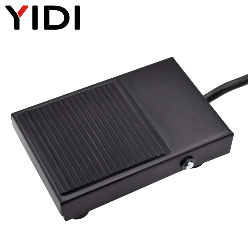 1pc TFS-1 金属ノンスリップモメンタリ電力フットペダルスイッチ 220V AC 10A 防水 SPDT 黒オンオフ 1NO1NC フットスイッチ