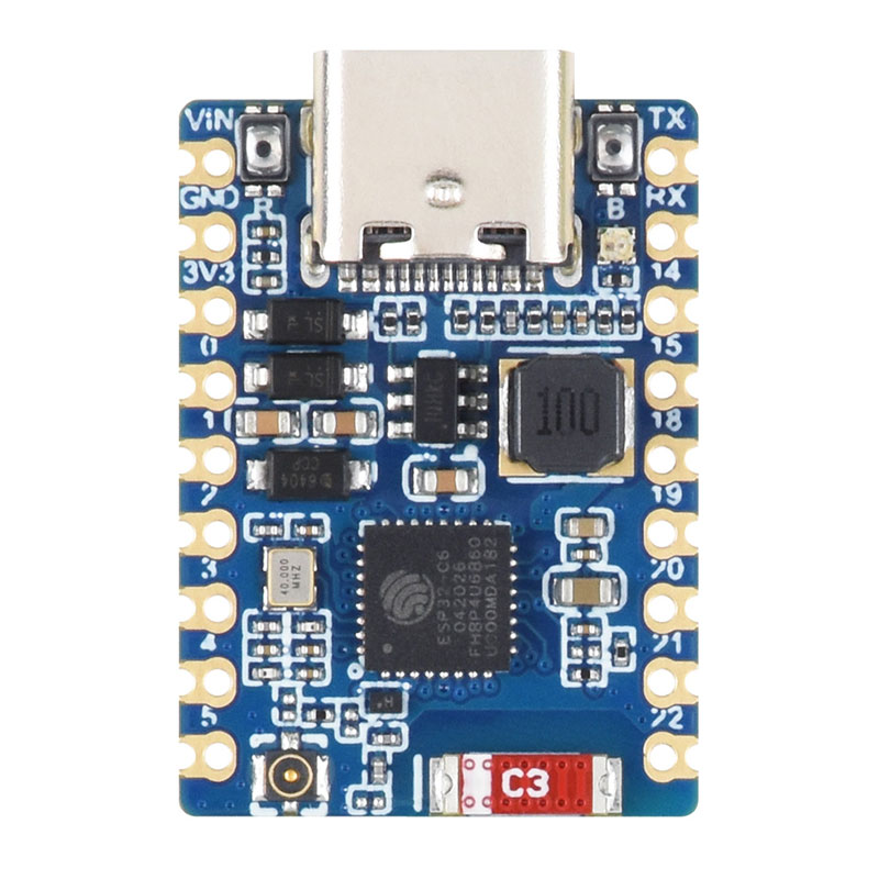 ESP32-C6 Zero B Mini Wide Voltage Board ondersteunt WiFi 6 en Bluetooth 5