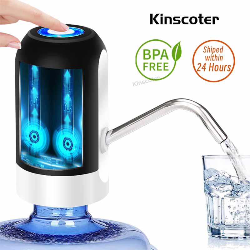 Bomba de agua potable automática portátil con interruptor y Mini dispensador de agua eléctrico con carga USB para botella Universal de 5 galones