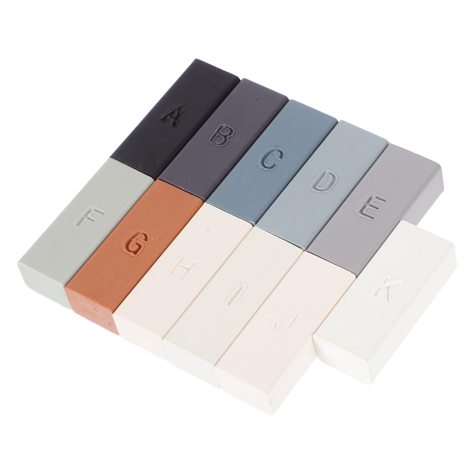 11Pcs Floor Repair Wax Blocks Set Scratch Repair Wax for Hardwood Vinyl Laminate Wpc Flooring Water Dust Resistant Easy