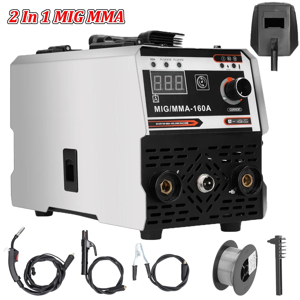 Spawarka 2 w 1 MIG MMA IGBT DC Inverter z automatycznym podawaniem drutu, spawanie kontaktowe, spawarka łukowa bezgazowa i z osłoną gazową
