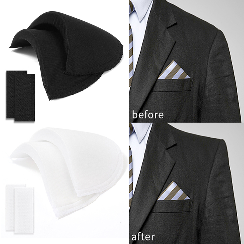 1 par de hombreras de esponja suave, chaqueta, camisa, hombrera gruesa, sin costura, accesorios de ropa acolchados de espuma desmontables ajustables