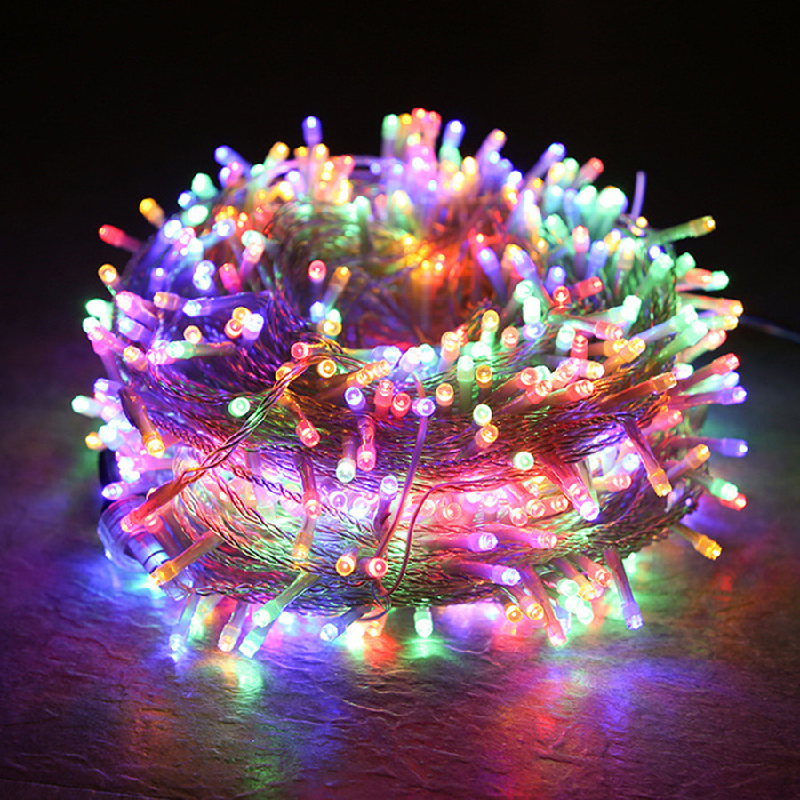Super helle 30/50/100m LED Garten Lichterketten im Freien 8 Modus Weihnachts Lichterketten für Party Hochzeit Girlande Hintergrund Dekor