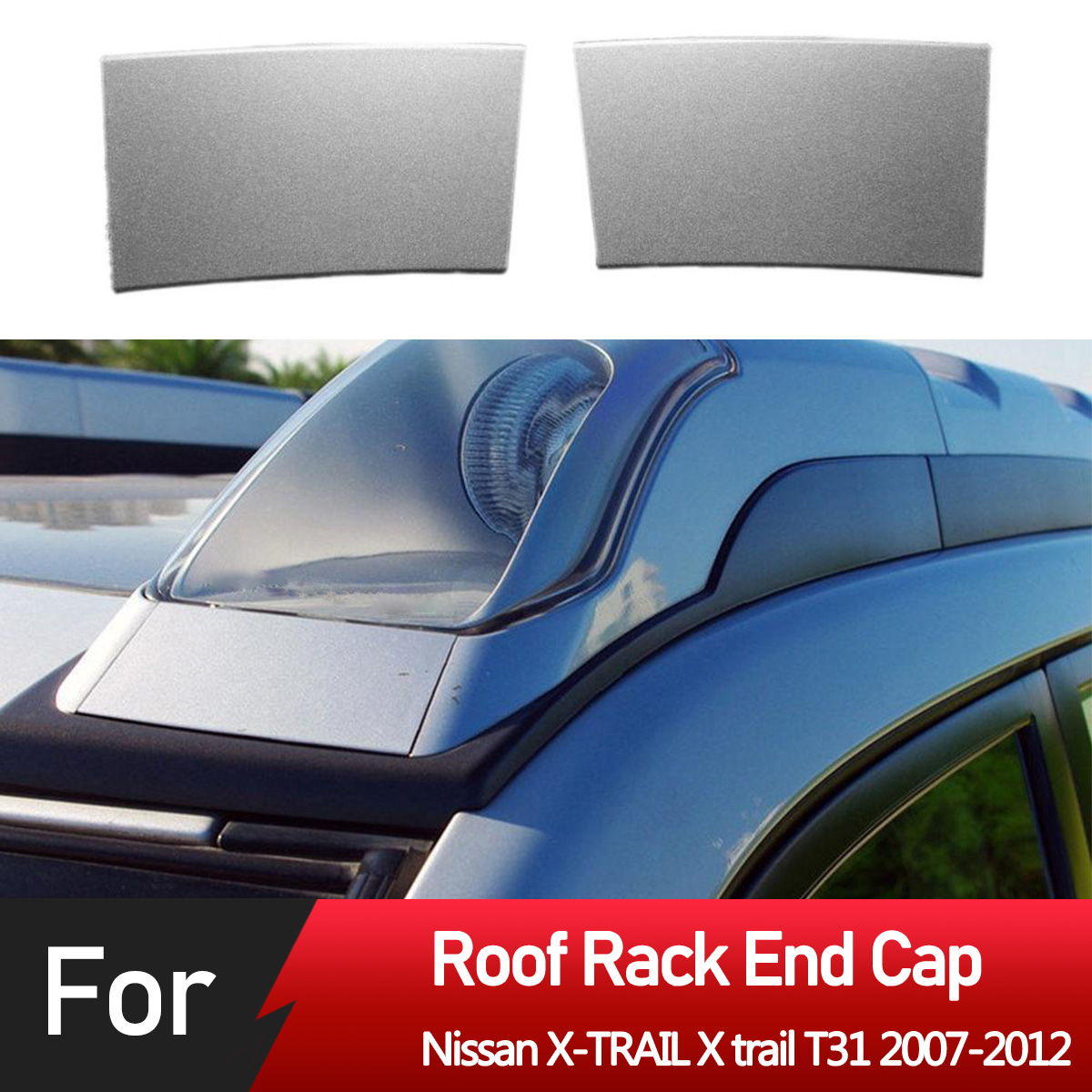Drving Lampada Tetto Rail Anteriore LH RH Cap Rack Base Copertura Protezione Plasitc Sostituzione Per Nissan X-TRAIL X trail T31 2007-2012