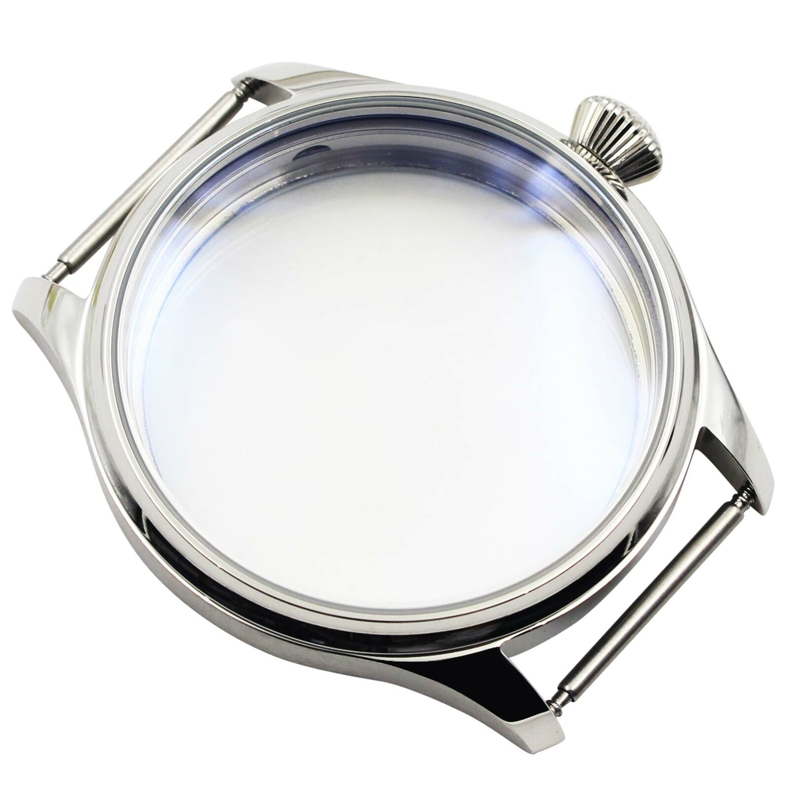 44mm Edelstahl-Uhrengehäuse für Seagull ST3600 ST3621 für ETA 6497 6498 Uhrwerk Handaufzug-Uhrengehäuse Ersatz