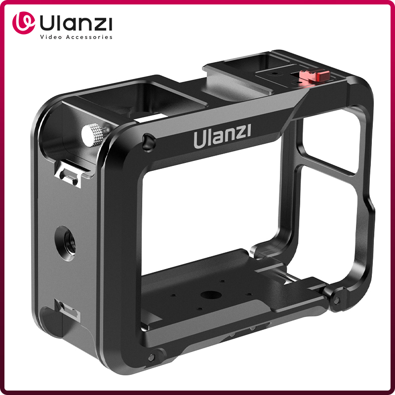 Ulanzi DJI OSMO ACTION 4 3 gabbia metallica custodia protettiva completa a sgancio rapido con scarpa fredda 1/4 ''foro GoPro supporto pieghevole
