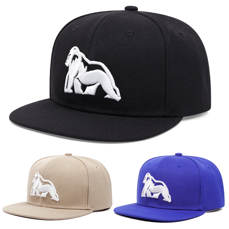 2024 nouvelle mode capable motif Animal gorille brodé hommes unisexe Snapback Hip Hop décontracté Baseball chapeau réglable