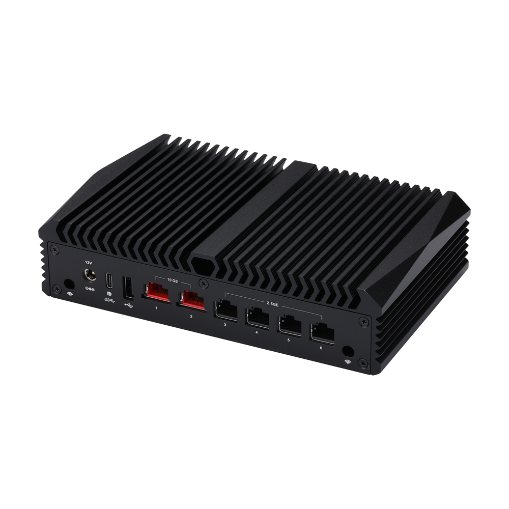 DIY Soft Router Gateway by Qotom Mini PC Q10900H6 Series N100/ i3-N305/ i3-N355 Processor 2x 10G LAN 4x 2.5G LAN DDR5 RAM