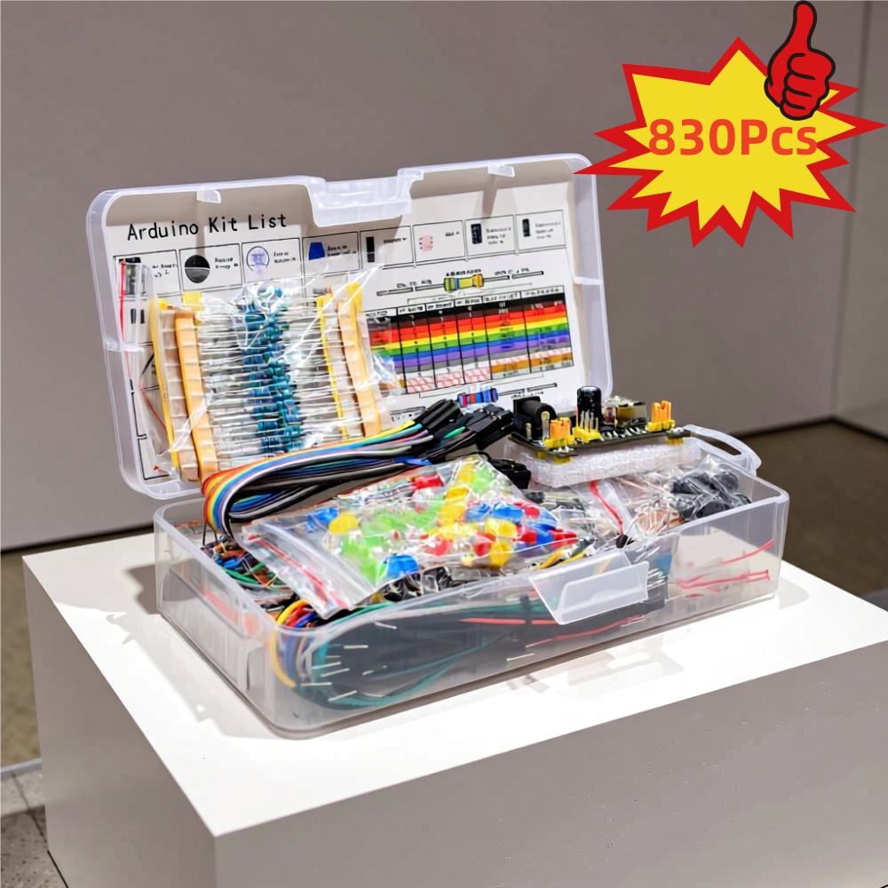 Elektronische componenten Elektrolytische condensatorweerstand led 830-gaats broodplankkit MB-102 voor UNO R Component Pack Beginnerstart