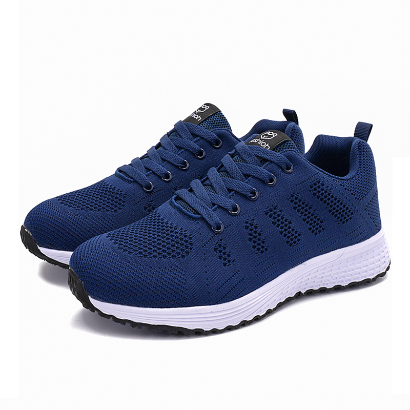 Casual Flats Calçados Esportivos para Mulheres, Malha Respirável Formadores, Sapatilhas de Plataforma Feminina, Tênis Feminino Cesta