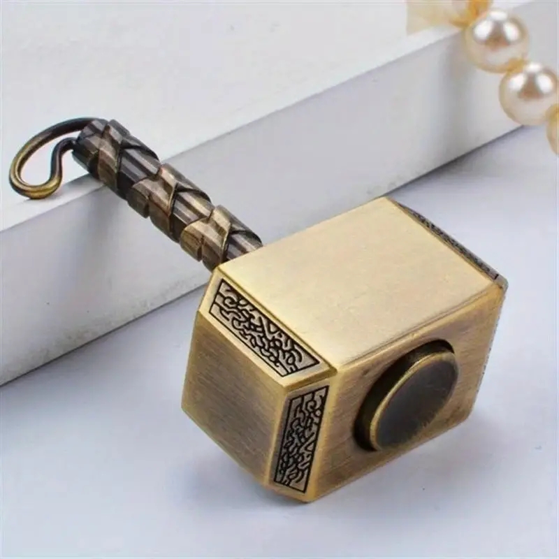 Wiitin Thors バトルハンマーフィジェットハンドスピナー金属製マイティミョルニルキーホルダーおもちゃストレスリリーフおもちゃ子供のためのギフト