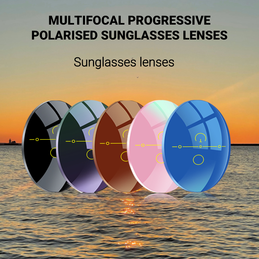 VICKY gafas de sol polarizadas multifocales progresivas 1,56 1,61 1,67 lentes de sol graduadas para miopía y miopía