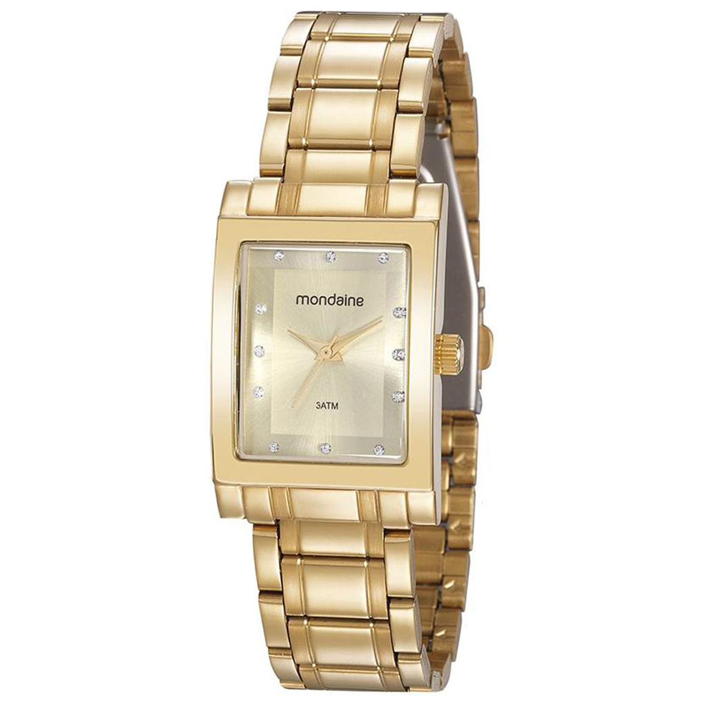 Mondaine Women's Golden Square Watch 32103LPMVDE1