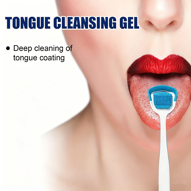 Tongue Scraper Reduce Bad Breath For Oral Care,Tongue Cleaners,Tongue Cleaning Adults Tools Soft Haired Silicone Tongue Scraper