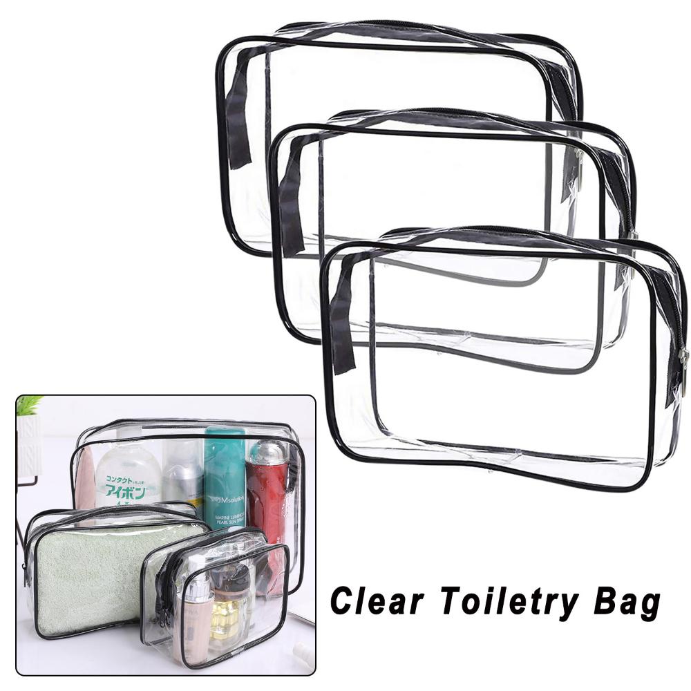 Bolsa de almacenamiento impermeable con cremallera para mujer, bolsas de cosméticos transparentes, bolsa de aseo, estuche de maquillaje