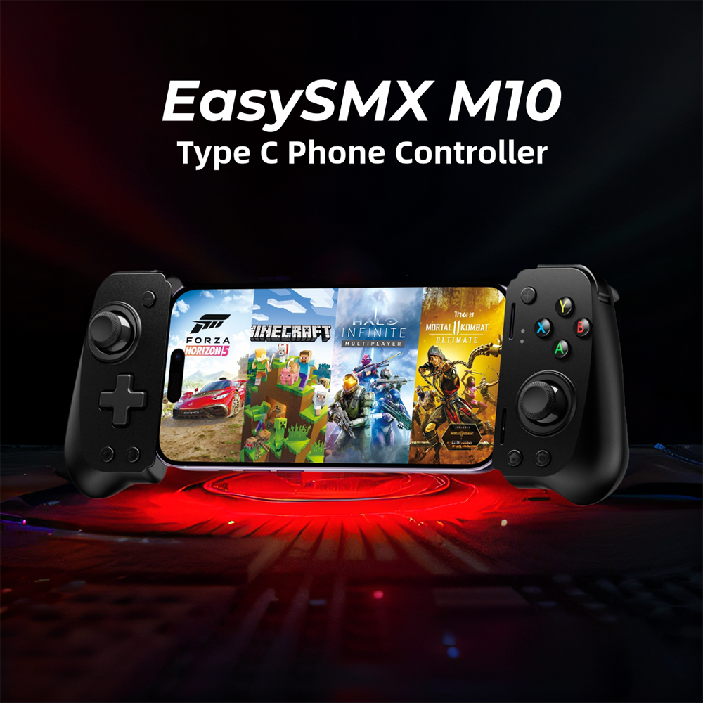 Controlador de teléfono móvil EasySMX M10 tipo C para teléfono Android, Xbox Game Pass, iphone 15 Series, Joystick de disparo de efecto Hall