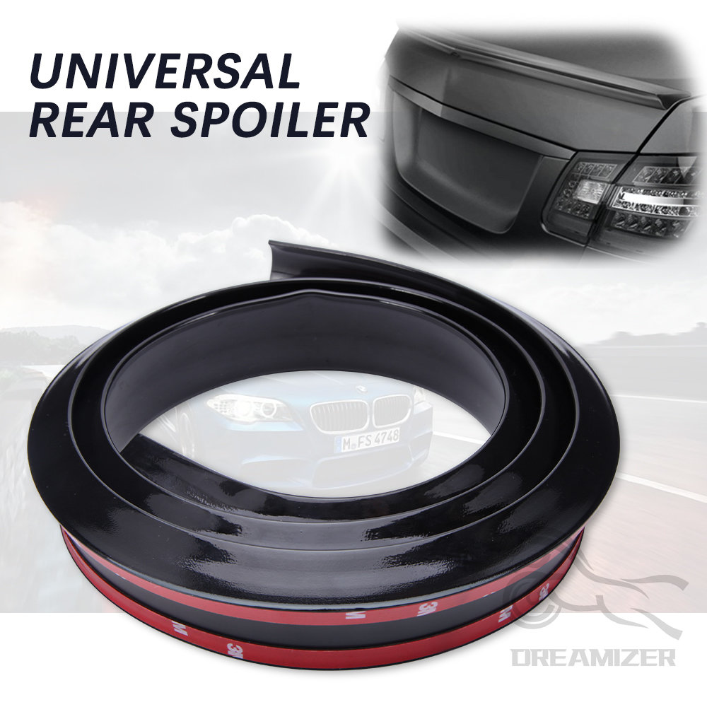 5D สปอยเลอร์บนหลังคาอเนกประสงค์1.5ม. สปอยเลอร์ท้ายรถคาร์บอนยางสปอยเลอร์ PU ประสาน DIY สปอยเลอร์ที่ปรับแต่งได้เหมาะกับรถบางประเภท