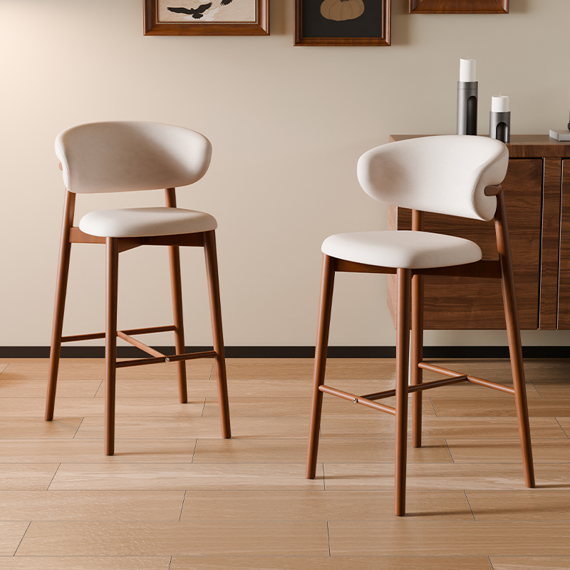 Tabouret de bar d'inspiration design moderne, chaise à hauteur de comptoir du milieu du siècle avec repose-pieds, tabouret de salle à manger pour la cuisine de la maison, café