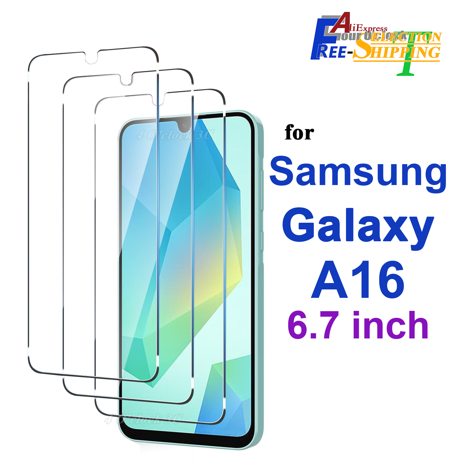 Per Galaxy A16 4G 5G Samsung Proteggi schermo da 6,7 pollici Vetro temperato Cristallo Mica 9H HD Trasparente Trasparente Antigraffio