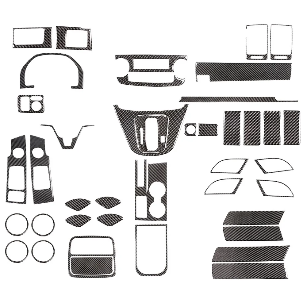 Autocollants noirs décoratifs en Fiber de carbone, Kit intérieur d'accessoires de voiture pour Honda CRV 2007 2008 2009 2010 2011