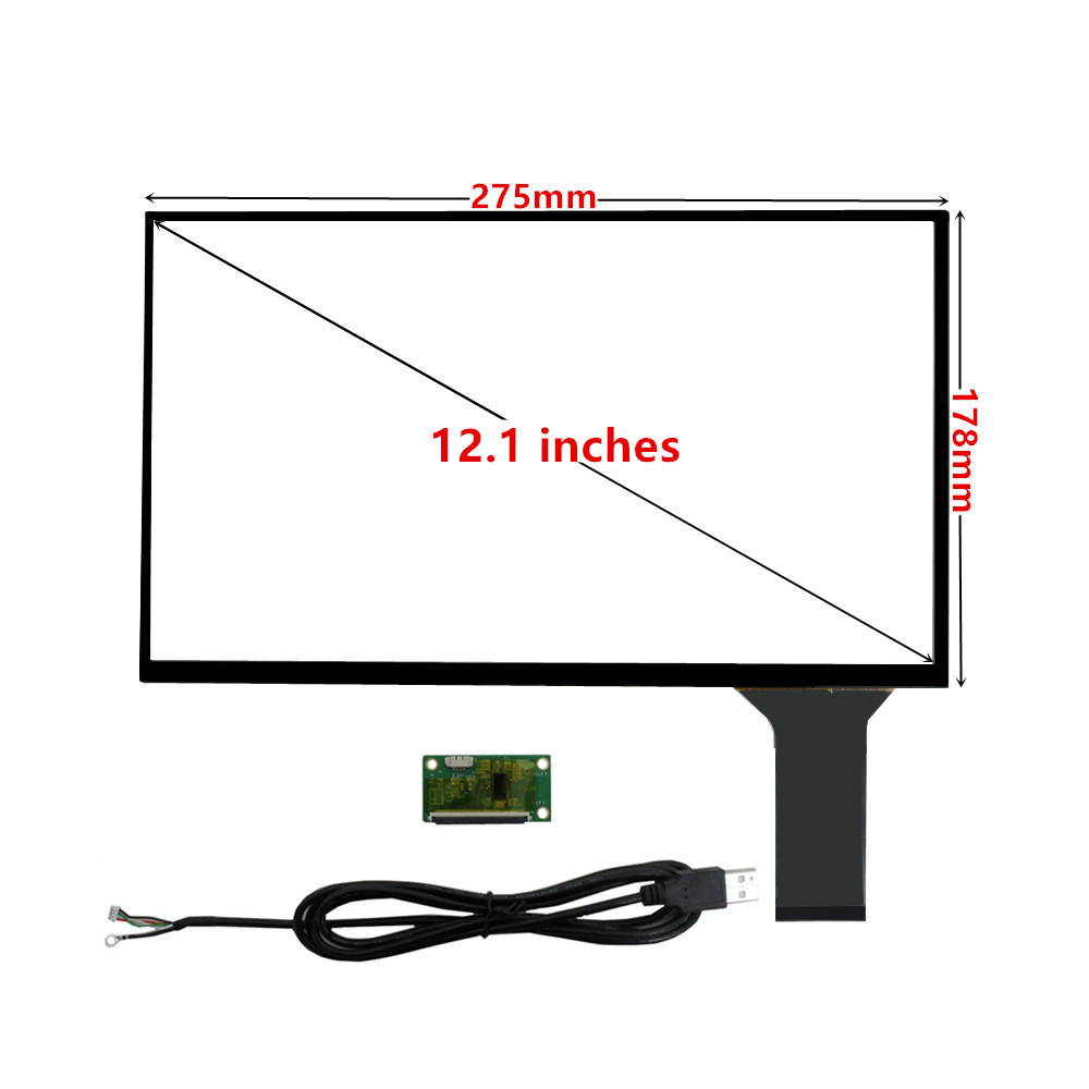 Raspberry Pi-tableta PC de 12,1 pulgadas, 275mm x 178mm, Panel de pantalla táctil capacitivo, placa de controlador USB de vidrio