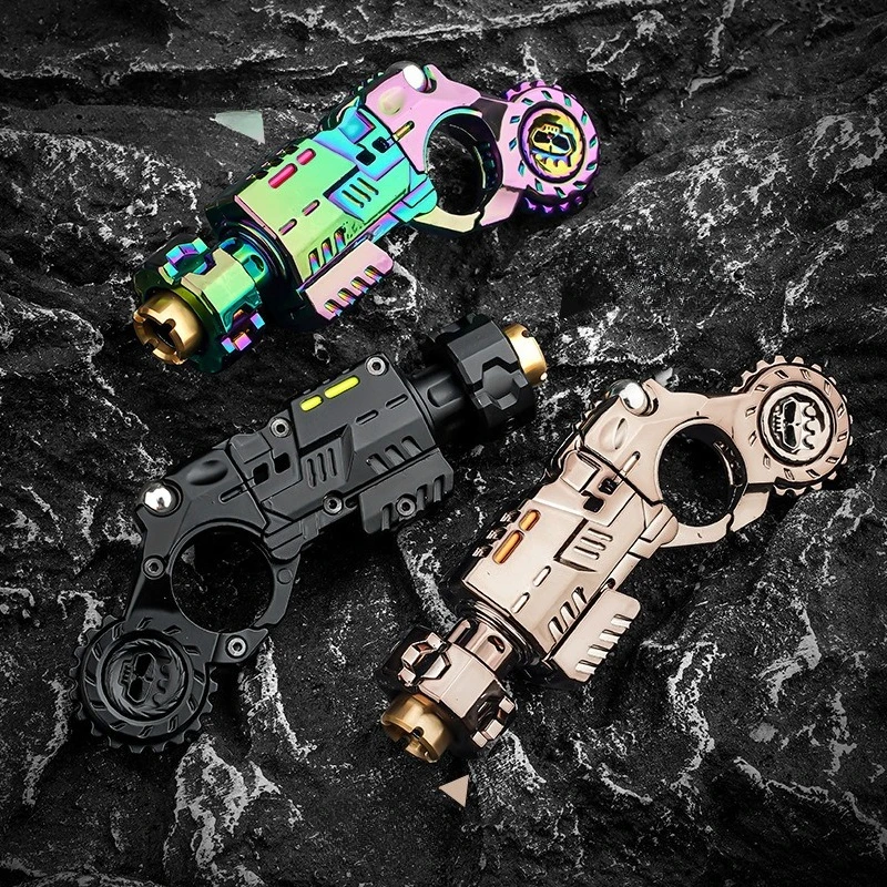 Brinquedo sensorial para alívio do estresse, pistola de liga de metal com ejeção de concha, estilo tático edc, aparelho de tiro para mesa de escritório para meninos, colecionadores
