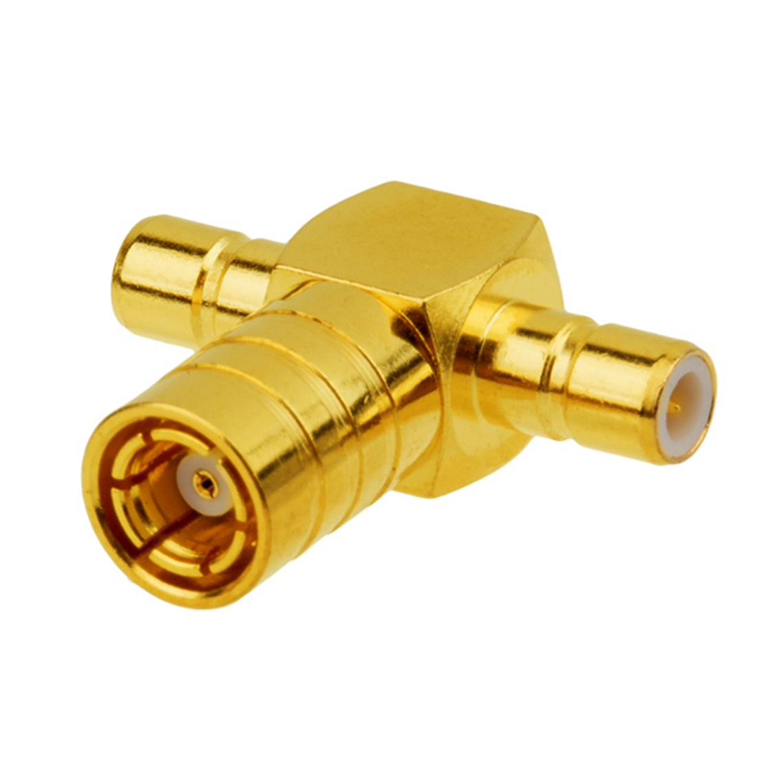 1PC SMB Female naar 2X SMB Male RF Coax Adapter T Type Splitter 3-Way Converter Verguld NIEUW
