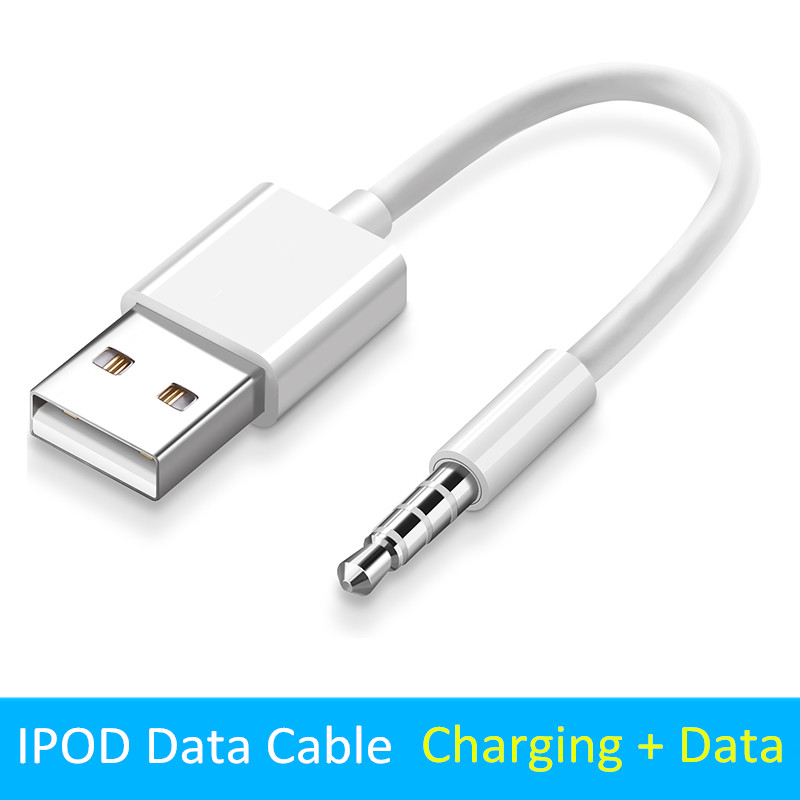 Kompatybilny z kablem do transmisji danych Ipod SHUFFLE USB Mp3 do ładowania 3, 4, 5, 6, 7. generacji