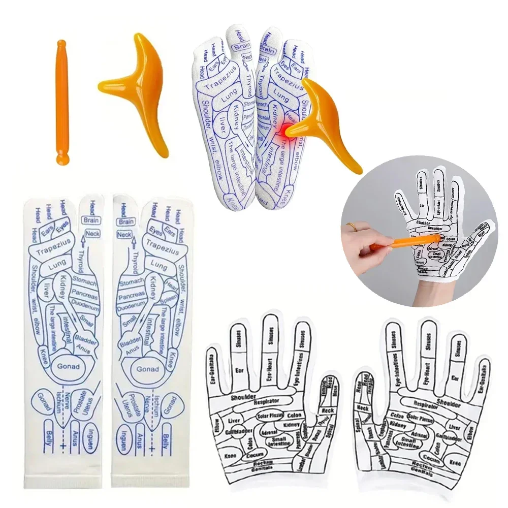 Massage Relieve Tired Foot Acupressure Socks Acupoint Gloves Hand Foot Massager Reflexology Socks Physiotherapy Foot Care Tools
