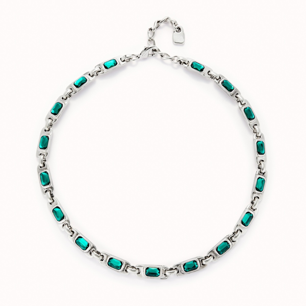 Collar de cristal verde estilo socialité brillante de otoño 2025, accesorios de joyería para mujer, regalos navideños para amigos