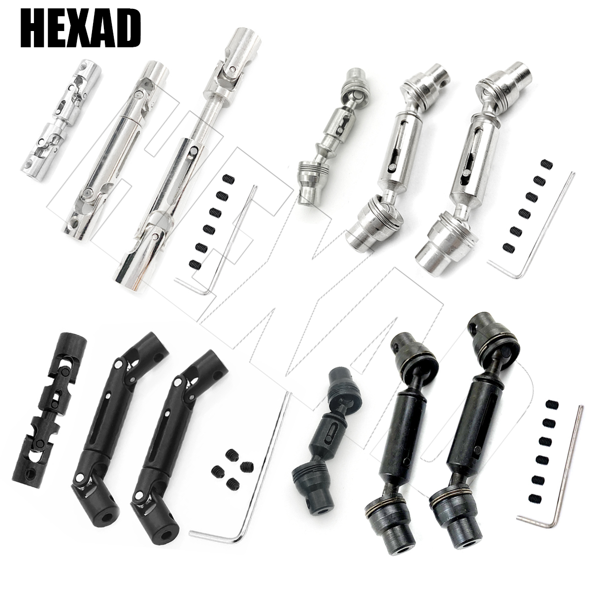โลหะไดรฟ์เพลา Cardan เพลาสําหรับ 1/16 WPL 4WD/6WD B36 B16 C14 C24 B24 Henglong Ural รถบรรทุก RC รถอะไหล่อัพเกรดอะไหล่