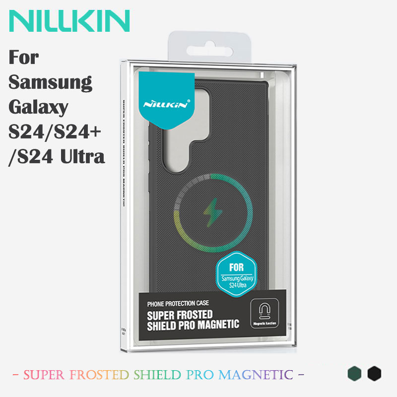 NILLKIN Casing Pelindung Super Buram untuk Samsung Galaxy S24/S24+/S24 Ultra, Anti-Slip Anti-sidik Jari, Pas Tepat, Tahan Aus