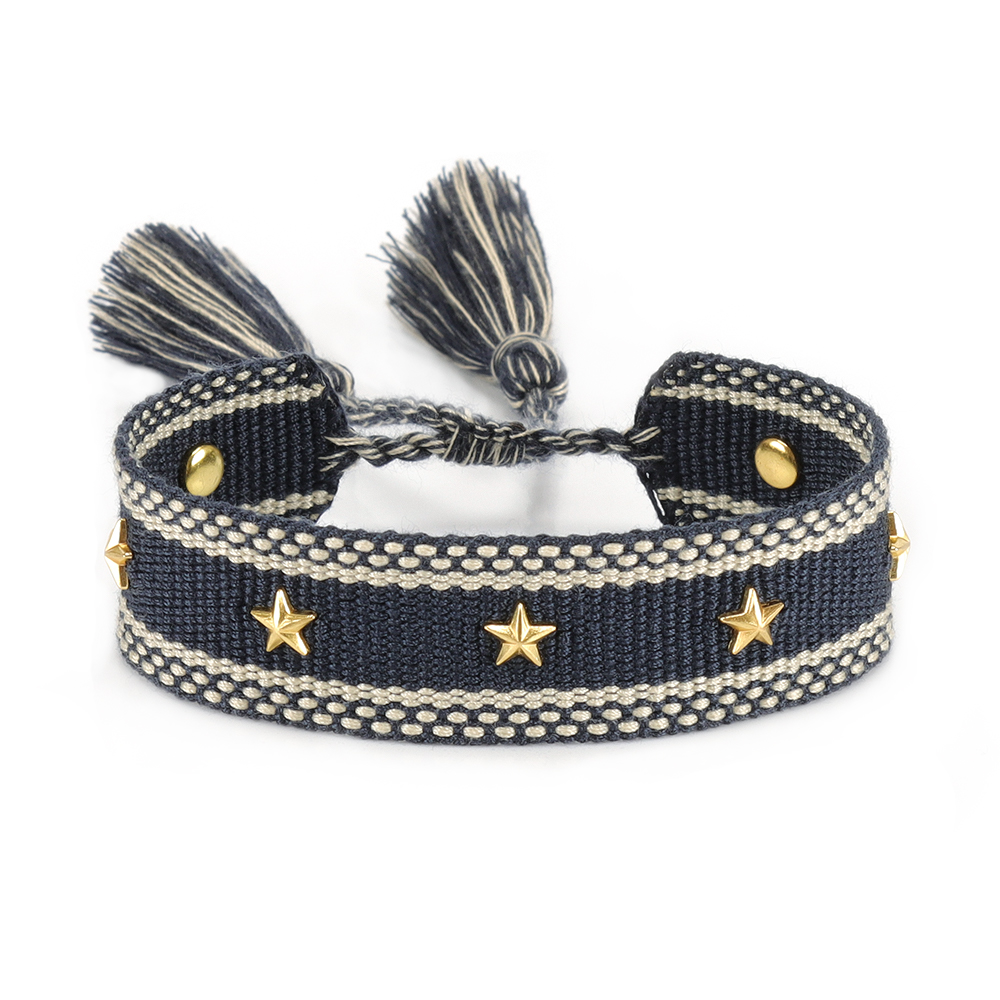 Pulseras de Amistad Vintage STARS |   Pulseras MOON, joyería apilada con brazo tejido ajustable