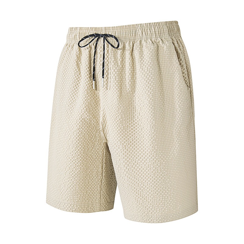 Herren-Shorts, Herren-Sportshorts, Neuer Modischer Strukturierter Stoff, Atmungsaktive Hosen, Geeignet für Tägliches Freizeit- und Sporttragen