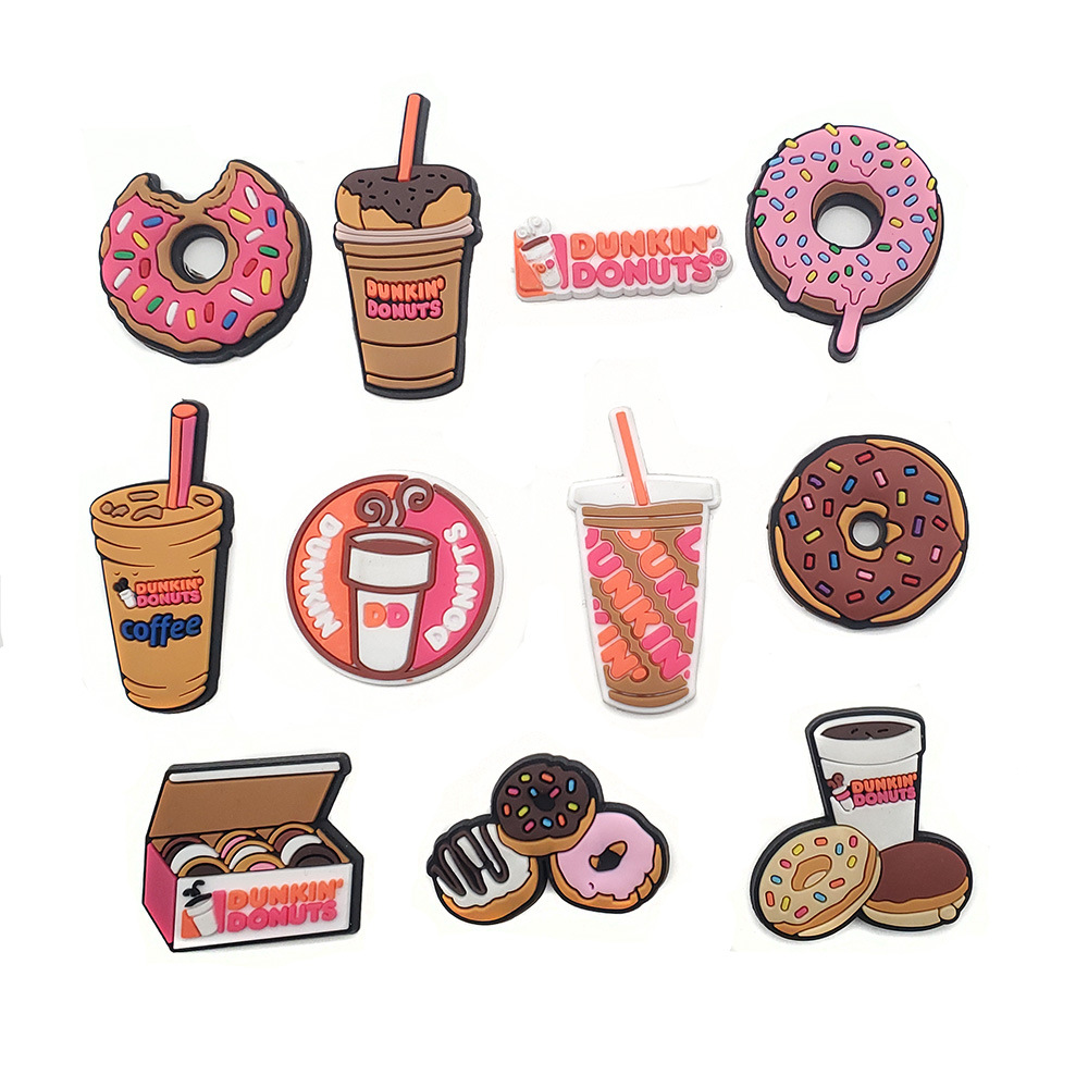 2pcs PVC shoes charms lollipop donuts ice cream Accessories for clogs shoe Decorations man kids gifts