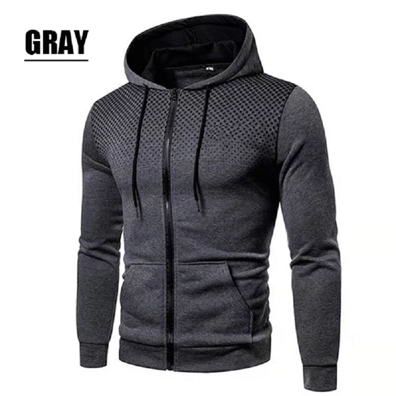Jaqueta casual de outono e inverno para homens All Elite Wrestling com capuz e zíper com bolso estampado suéter esportivo