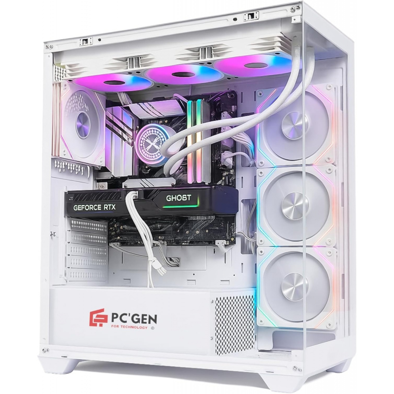 Gaming PC, Core i7-14700F, RTX 5060ti 8GB, 32GB 2X8 RAM, 1TB M2 SSD, 360mm ARGB Liquid Cooling, 700W * 8, Dost60 Plus Desk, Gig