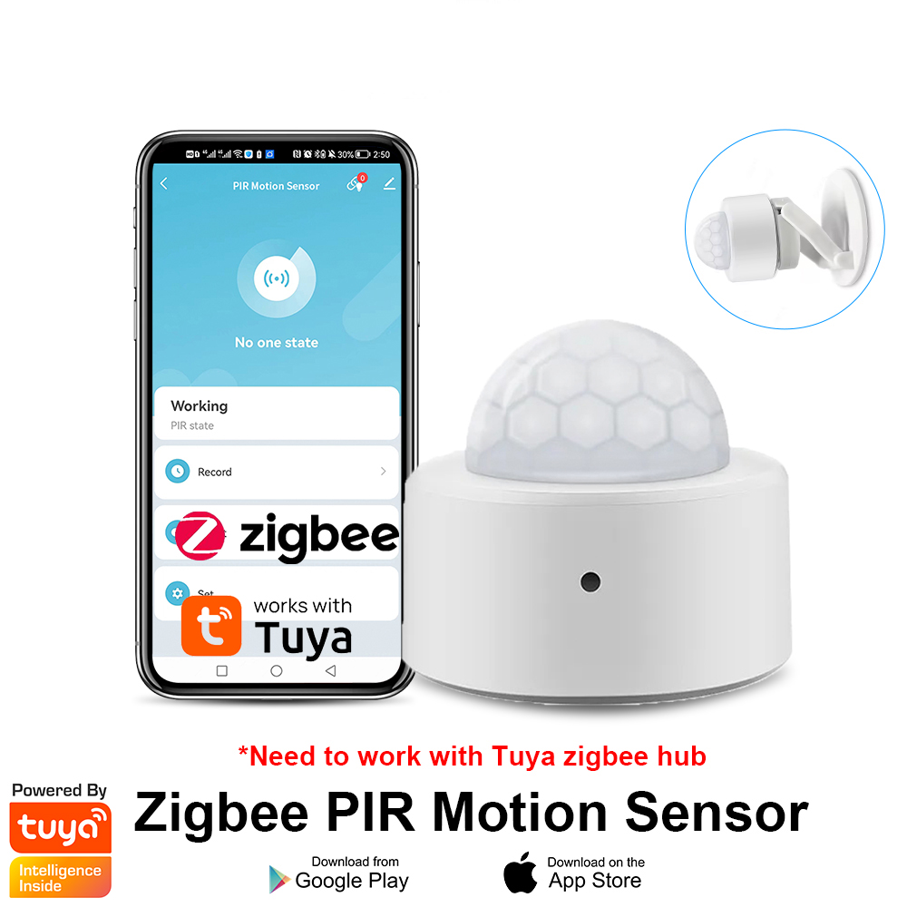 1/2 Stück Tuya Zigbee Mini PIR Bewegungsmelder + passiver Infrarot-Sicherheits-Einbruchalarmsensor