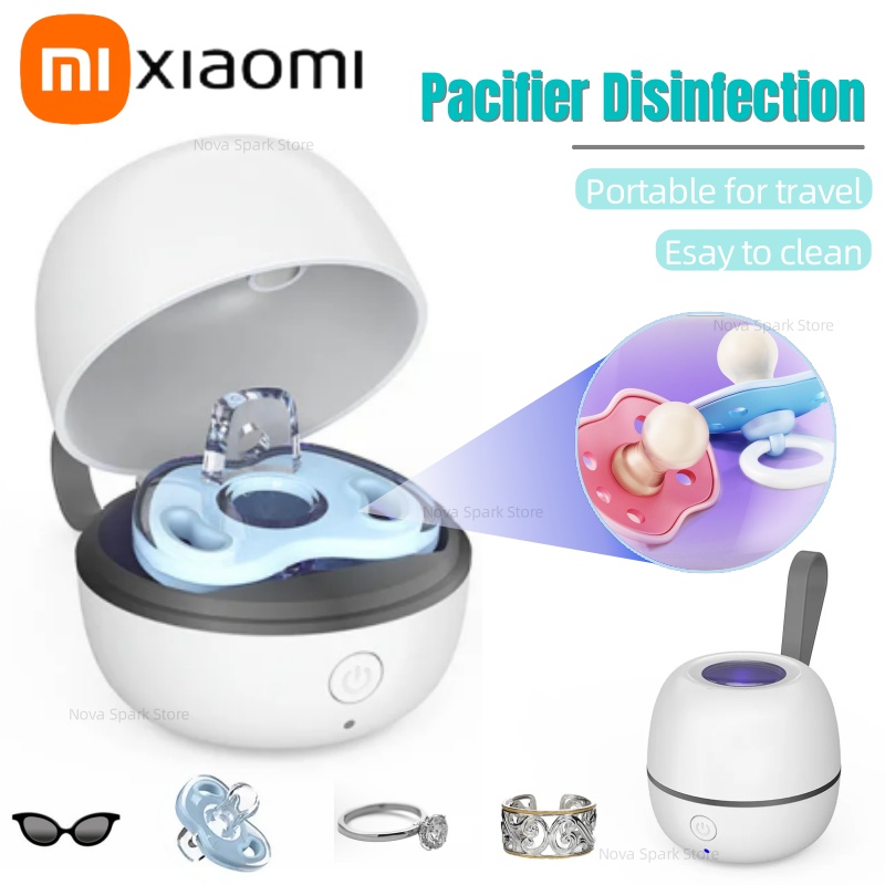 Xiaomi-chupete portátil para desinfección, estuche esterilizador de chupete recargable para viaje con luz UV, limpia en 180 segundos, nuevo