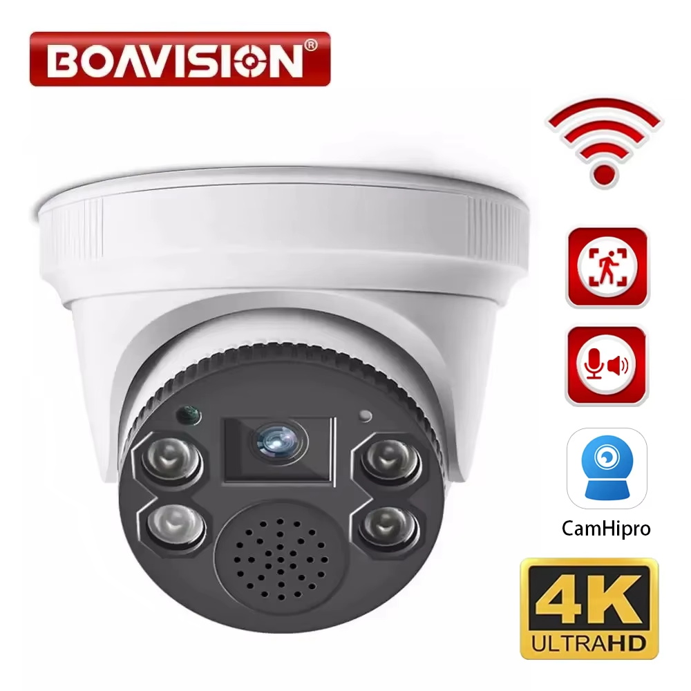 Удаленный мониторинг RU 1080P 5MP 8MP Беспроводная внутренняя купольная камера ИК 20M Поддержка 2-стороннего аудио и слота для TF-карты P2p