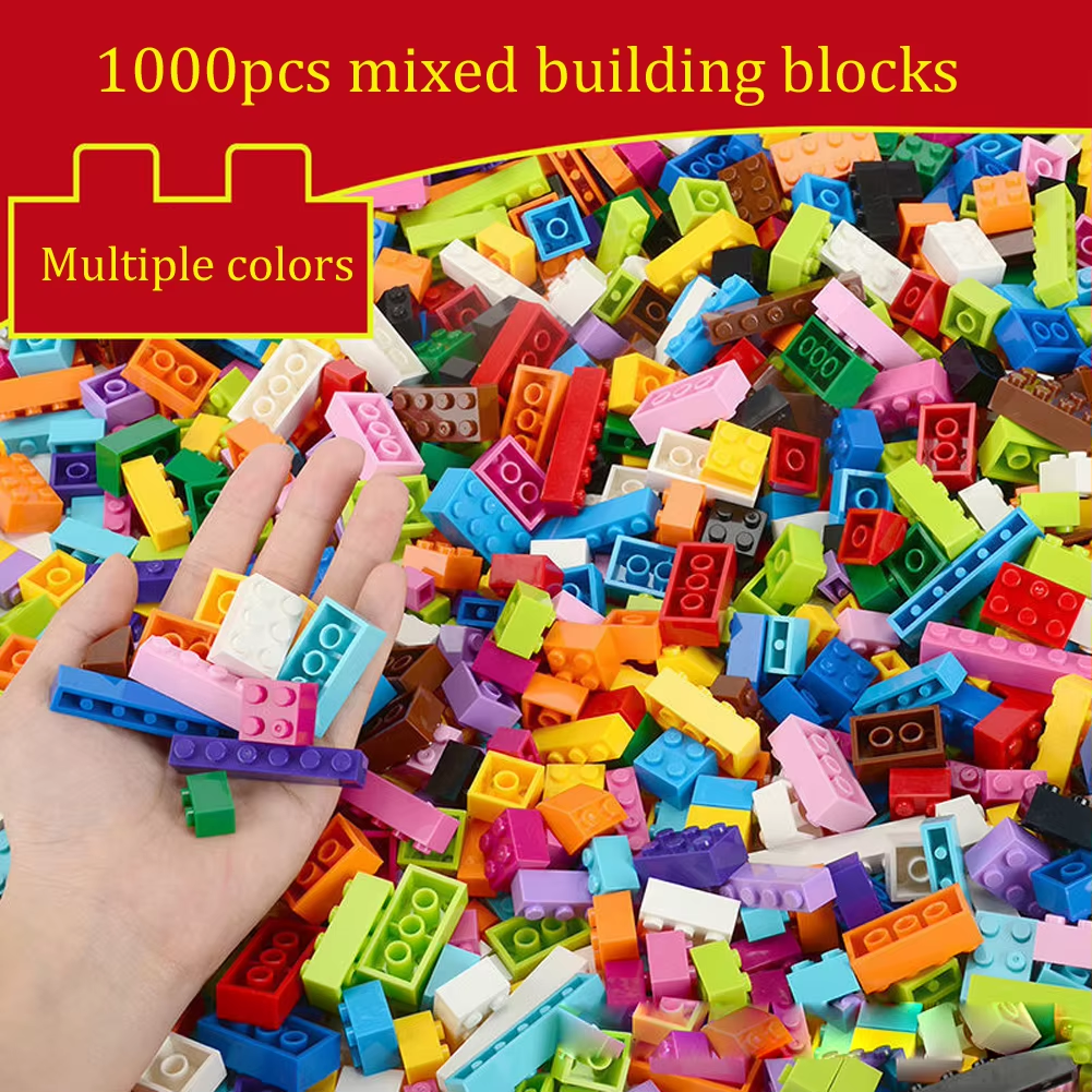 ตัวต่อเมือง 1000 ชิ้น DIY ตัวต่อสร้างสรรค์ ตัวต่อที่เข้ากันได้ แผ่นฐานขนาดใหญ่ ของเล่นเสริมพัฒนาการสำหรับเด็ก