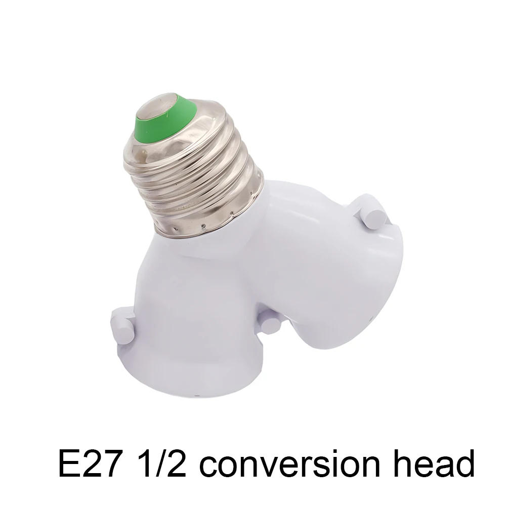 E27 1/2 cabeça de conversão soquete de lâmpada criativo 2-e27 suporte da lâmpada extensor distribuidor conversor plug