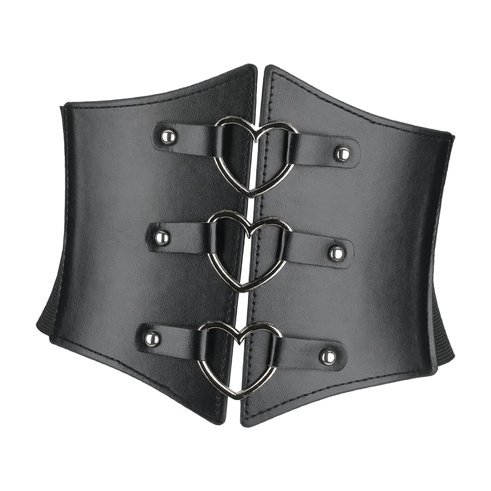 Cinturón elástico para mujer, corsé con hebilla de amor ancha, banda debajo del busto, accesorios elásticos, envoltura para vestido, disfraz de boda, Halloween