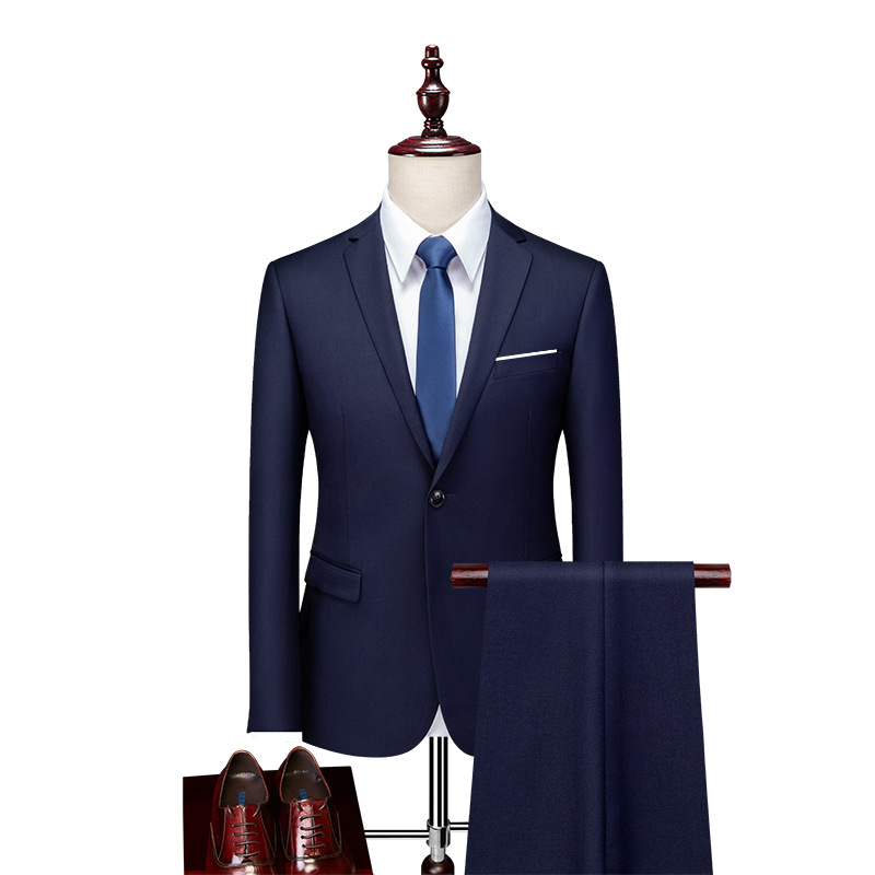 Handgemaakte, professionele, tweedelige pakken van acetaat met enkele knoopsluiting, smart casual, stijlvol, geschikt voor zakelijke gelegenheden, bruiloften, boetiekbroekenset.
