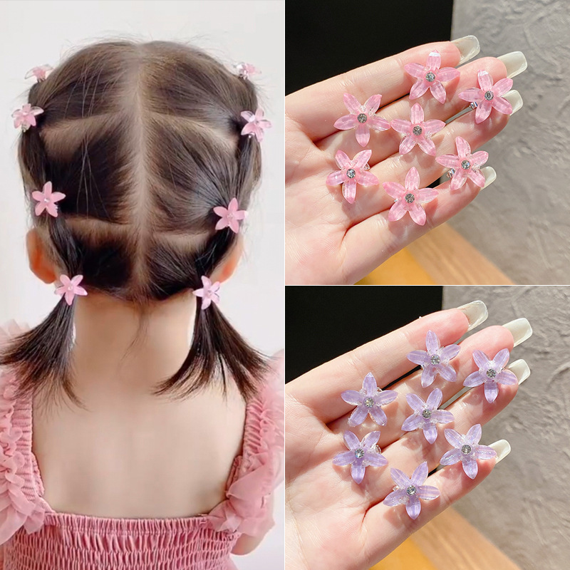 Horquillas con hebilla para el pelo para niña, horquillas con flores de princesa, accesorios para el cabello, 10 piezas