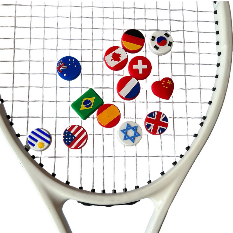 antivibrador de tenis de silicona , Forma de la bandera España,antivibrador tenis,2 piezas, antivibradores de tenis, accesorios de tenis,amortiguadores raqueta de tenis